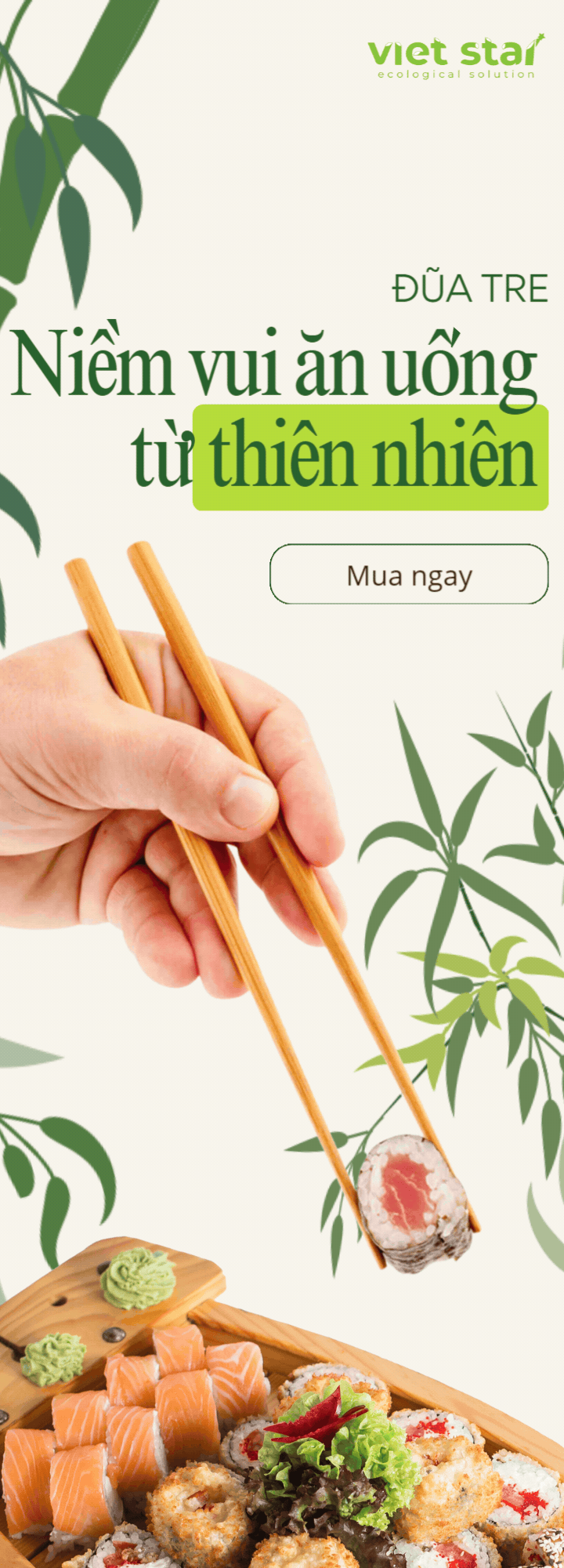 Đũa tre - Niềm vui ăn uống từ thiên nhiên