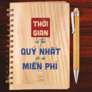 Set quà tặng sổ bút tre